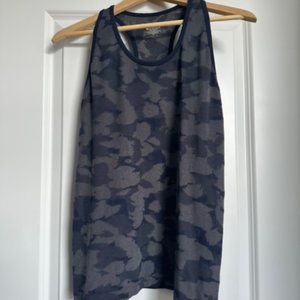 Athleta Navy Blue Camo Racerback Seemless Tank